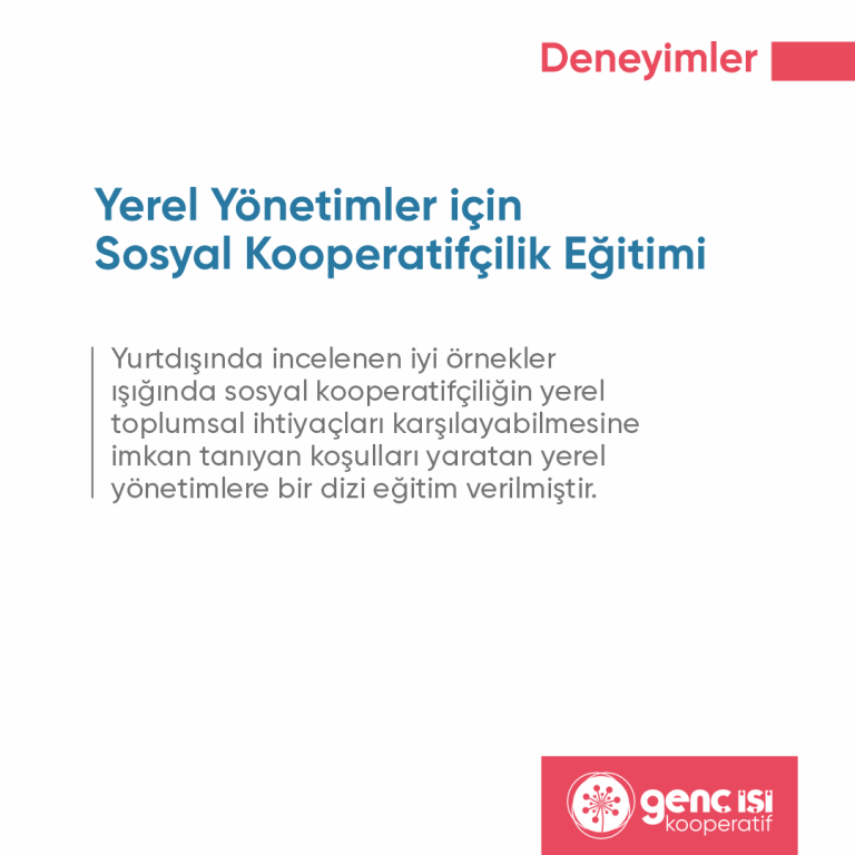 Yerel Yönetimler için Sosyal Kooperatifçilik Eğitimi